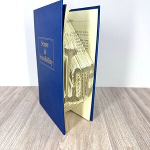 Sense and Sensibility Folded Book Art LOVE Jane Austen Book Sculpture